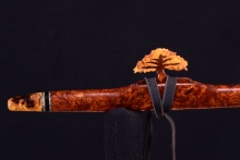 Brazilian Rosewood Burl Native American Flute, Minor, High E-5, #H25L